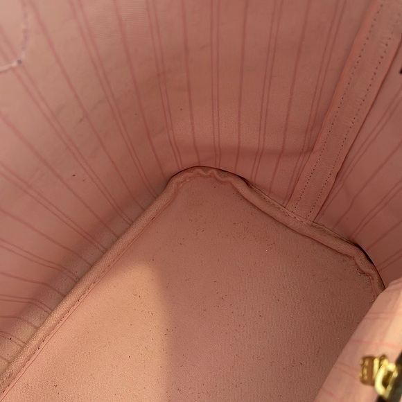 **SOLD**Louis Vuitton Neverfull MM Damier Ebene Ballerine Pink Tote Handbag EUC - Picture 12 of 15